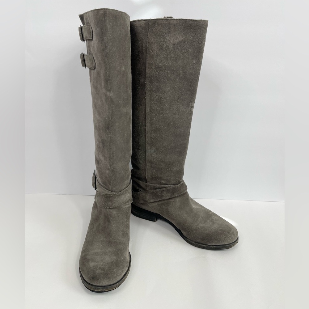 Eileen Fisher Over the Knee Gray Boots 6
